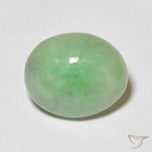 4.52ct 자연스러운 라임 그린 출구, 타원형, 불투명체