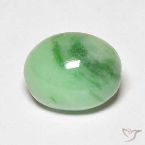 4.86ct 자연스러운 연한 초록색 출구, 타원형, 불투명체