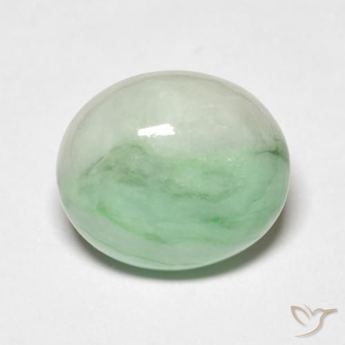 5.44ct 자연스러운 옅은 황록색 출구, 타원형, 불투명체