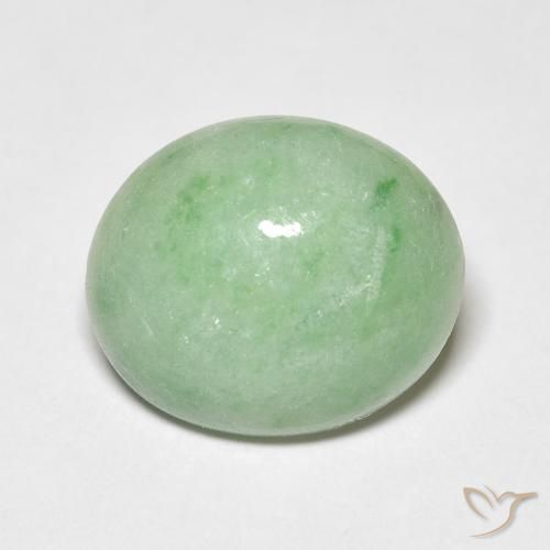 3.67ct 자연스러운 라이트 세이지 그린 출구, 타원형, 불투명체