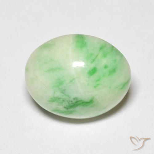 4.71ct 자연스러운 미디엄 그린 출구, 타원형, 투명한