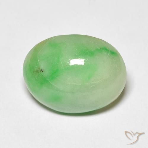4.47ct 자연스러운 미디엄 그린 출구, 타원형, 투명한
