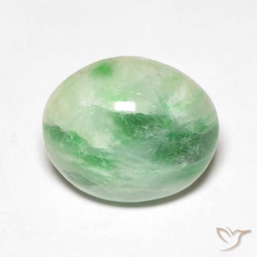 4.18ct 자연스러운 미디엄 그린 출구, 타원형, 불투명체