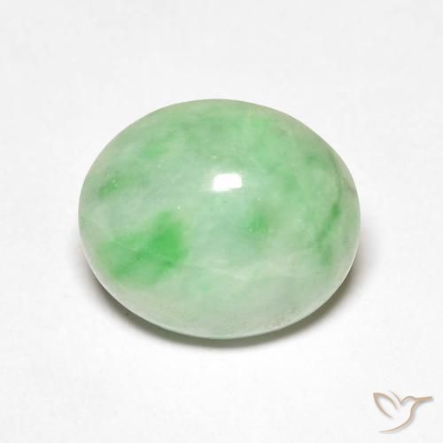 4.52ct 자연스러운 미디엄 그린 출구, 타원형, 불투명체
