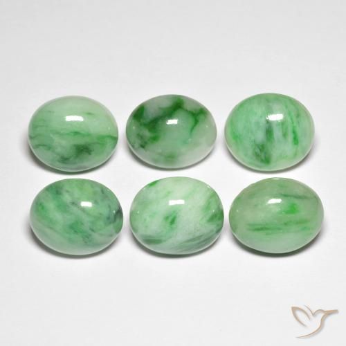 4.94ct 자연스러운 녹색 출구, 타원형, 불투명체