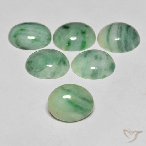 4.51ct 자연스러운 미디엄 그린 출구, 타원형, 불투명체