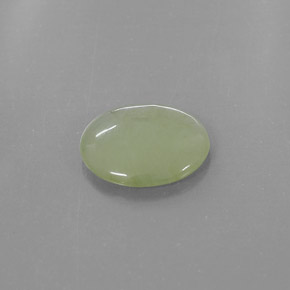 3.20캐럿 천연 라이트 그린 경옥, 투명한, 11.9×10 mm, 투명/반투명