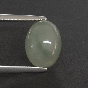 3.23캐럿 천연 그린 경옥, 투명한, 10.3×7.7 mm, 투명/반투명