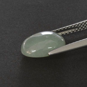 3.23캐럿 천연 그린 경옥, 투명한, 10.3×7.7 mm, 투명/반투명