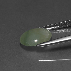 2.90캐럿 천연 라이트 그린 경옥, 투명한, 10.5×9.2 mm, 투명/반투명