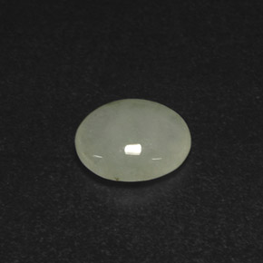2.81캐럿 천연 그린 화이트 경옥, 투명한, 9.9×8.4 mm, 투명/반투명