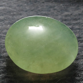 1.37캐럿 천연 그린 경옥, 투명한, 8.5×7.3 mm, 투명/반투명