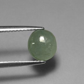 2.14캐럿 천연 그린 경옥, 투명한, 7.8×6.7 mm, 투명/반투명
