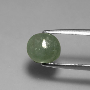 2.14캐럿 천연 그린 경옥, 투명한, 7.8×6.7 mm, 투명/반투명