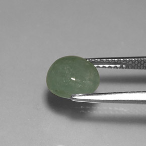 2.14캐럿 천연 그린 경옥, 투명한, 7.8×6.7 mm, 투명/반투명