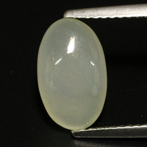 3.33캐럿 천연 그린 화이트 경옥, 투명한, 11.6×7.1 mm, 투명/반투명