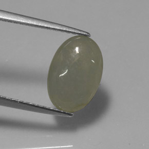 3.01캐럿 천연 라이트 그린 경옥, 투명한, 11.3×7.8 mm, 투명/반투명
