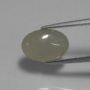 3.01캐럿 천연 라이트 그린 경옥, 투명한, 11.3×7.8 mm, 투명/반투명