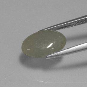 3.01캐럿 천연 라이트 그린 경옥, 투명한, 11.3×7.8 mm, 투명/반투명