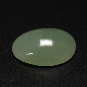 7.63캐럿 천연 그린 경옥, 투명한, 14.9×11.1 mm, 투명/반투명