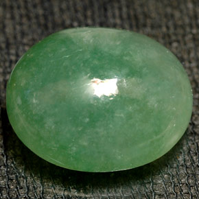10.49캐럿 천연 그린 경옥, 투명한, 14.1×12.5 mm, 투명/반투명