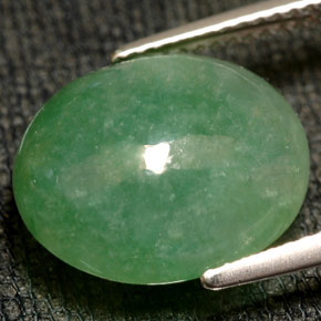 10.49캐럿 천연 그린 경옥, 투명한, 14.1×12.5 mm, 투명/반투명