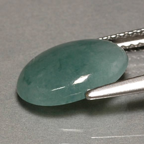 2.63캐럿 천연 그린 경옥, 투명한, 11.1×8.5 mm, 투명/반투명
