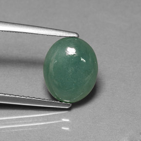 2.90캐럿 천연 그린 경옥, 투명한, 10.5×8.8 mm, 투명/반투명