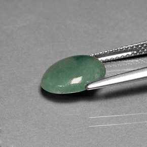 2.90캐럿 천연 그린 경옥, 투명한, 10.5×8.8 mm, 투명/반투명