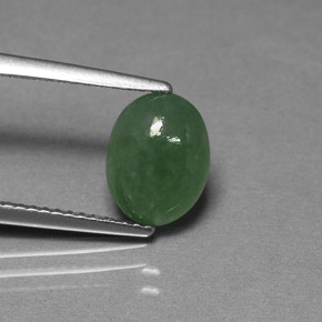 2.37캐럿 천연 그린 경옥, 투명한, 9.4×7.3 mm, 투명/반투명