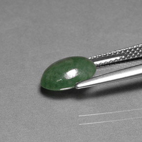 2.37캐럿 천연 그린 경옥, 투명한, 9.4×7.3 mm, 투명/반투명
