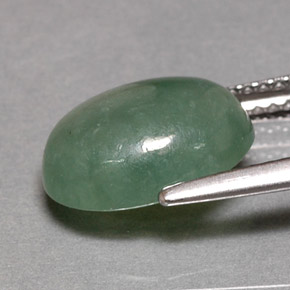 4.52캐럿 천연 그린 경옥, 투명한, 11.5×8.9 mm, 투명/반투명