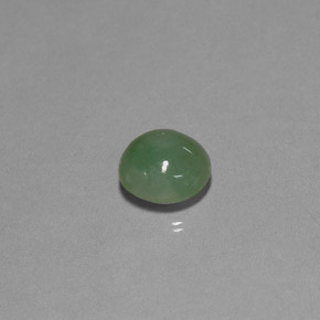 3.04캐럿 천연 그린 경옥, 투명한, 8.83 mm, 투명/반투명