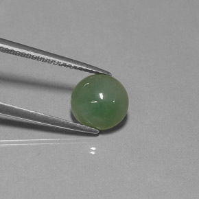 3.04캐럿 천연 그린 경옥, 투명한, 8.83 mm, 투명/반투명