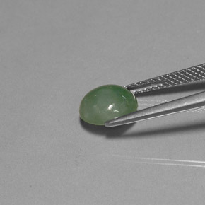 3.04캐럿 천연 그린 경옥, 투명한, 8.83 mm, 투명/반투명