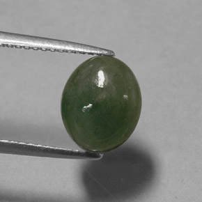3.13캐럿 천연 그린 경옥, 투명한, 9.8×8.1 mm, 투명/반투명