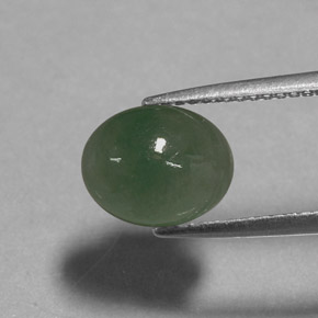 3.24캐럿 천연 그린 경옥, 투명한, 9.6×7.8 mm, 투명/반투명