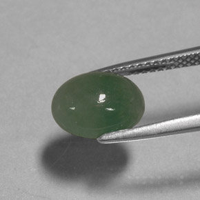3.24캐럿 천연 그린 경옥, 투명한, 9.6×7.8 mm, 투명/반투명