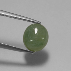 2.64캐럿 천연 그린 경옥, 투명한, 8.7×7.7 mm, 투명/반투명