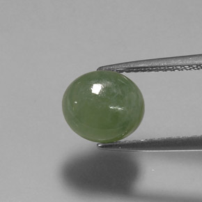 2.64캐럿 천연 그린 경옥, 투명한, 8.7×7.7 mm, 투명/반투명