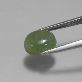 2.64캐럿 천연 그린 경옥, 투명한, 8.7×7.7 mm, 투명/반투명