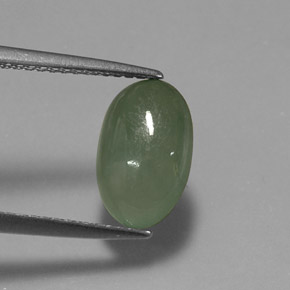 2.87캐럿 천연 그린 경옥, 투명한, 11×7.1 mm, 투명/반투명