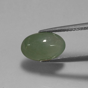2.87캐럿 천연 그린 경옥, 투명한, 11×7.1 mm, 투명/반투명