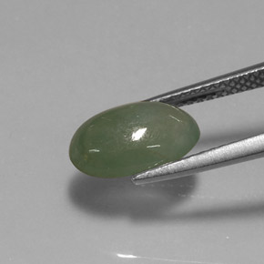 2.87캐럿 천연 그린 경옥, 투명한, 11×7.1 mm, 투명/반투명
