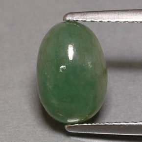 3.26캐럿 천연 그린 경옥, 투명한, 10.5×7.3 mm, 투명/반투명
