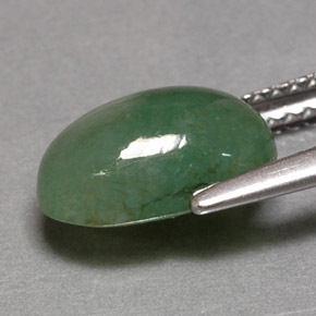 3.26캐럿 천연 그린 경옥, 투명한, 10.5×7.3 mm, 투명/반투명
