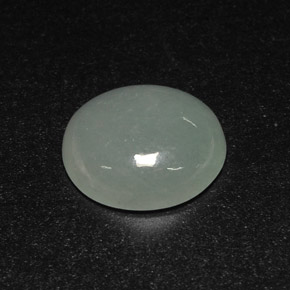 7.10캐럿 천연 그린 경옥, 투명한, 13.2×12.5 mm, 투명/반투명