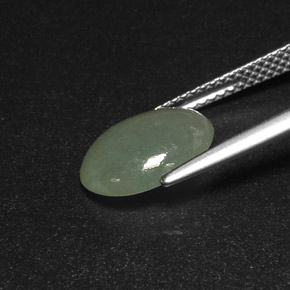 3.09캐럿 천연 그린 경옥, 투명한, 11.5×8.9 mm, 투명/반투명