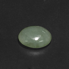4.15캐럿 천연 그린 경옥, 투명한, 11.5×9.5 mm, 투명/반투명