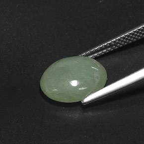 4.15캐럿 천연 그린 경옥, 투명한, 11.5×9.5 mm, 투명/반투명